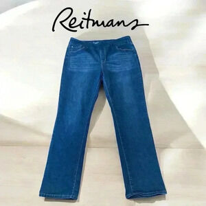 NWOT, Reitmans, Classic Straight Leg Blue Jeans Versatile Fit, Size 33